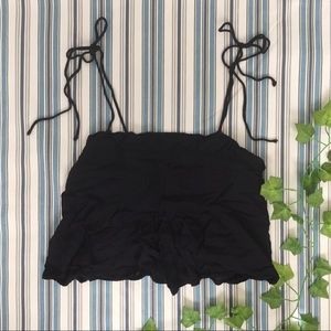 Urban Outfitters Black Tie Strap Tank Top